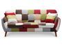 Canapé patchwork 3 places tissu multicolore Ambee