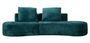 Canapé Teal design contemporain bleu intense
