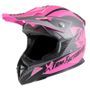 Casque enfant cross rose Furious