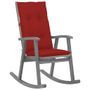 Chaise à bascule avec coussins Gris Bois d'acacia massif Texas