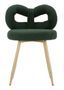 Chaise Ilary verte design bouclée élégant