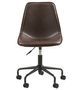 Chaise de bureau simili cuir marron MONACO – Élégance épurée