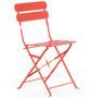 Chaise de jardin acier rouge mate Dola