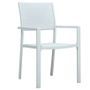 Chaise de jardin plastique et métal blanc Dihar - Lot de 4