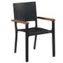 Chaise de jardin résine tressée noire Toplu - Lot de 2