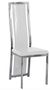Chaise design simili cuir effet croco et acier chromé Milana - Lot de 6