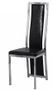 Chaise design simili cuir effet croco et acier chromé Milana - Lot de 6