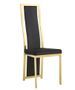 Chaise design velours et acier chromé Milana - Lot de 6