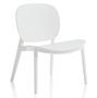 Chaise empilable polypropylène blanc Mohan - Lot de 2
