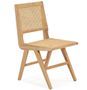 Chaise en bois de chêne et rotin naturel LANJA