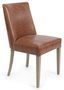 Chaise en bois de chêne marron vintage Bea - Lot de 2