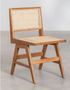 Chaise en bois de Frêne marron cendré et osier Lalande