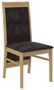 Chaise en bois de hêtre naturel et tissu 34 couleurs Komba