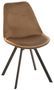 Chaise en métal et textile marron clair Stephen L 55 cm