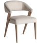 Chaise en tissu et bois de chêne BELINA – Élégance naturelle et confort artisanal