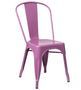 Chaise industrielle acier brillant violet Kontoir