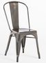 Chaise industrielle acier brossé brillant bronze Luxor