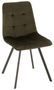 Chaise métal et textile vert foncé Morgan L 54 cm