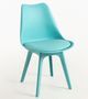Chaise moderne ARKO - Polypropylène & coussin en simili cuir