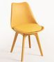 Chaise moderne ARKO - Polypropylène & coussin en simili cuir
