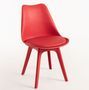 Chaise moderne ARKO - Polypropylène & coussin en simili cuir