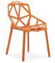 Chaise moderne avec accoudoirs polypropylène orange Spider