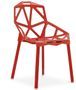 Chaise moderne avec accoudoirs polypropylène rouge Spider