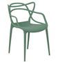 Chaise moderne avec accoudoirs polypropylène vert sapin Beliano