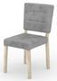Chaise moderne en bois clair de sonoma et tissu 34 coloris au choix Kloba