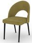 Chaise moderne en bois noir de hêtre et tissu 34 coloris au choix Cekuza