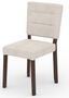 Chaise moderne en bois Noyer foncé et tissu 34 coloris au choix Kloba