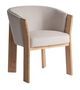 Chaise NARA curve – Bois massif de chêne brun clair et tissu