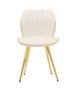 Chaise paris space crème/or ensemble de 2 pièces 46x58x77 cm