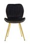 Chaise paris space noir/or ensemble de 2 pièces 46x58x77 cm