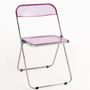 Chaise pliante rose Marta - Lot de 4