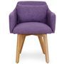 Chaise scandinave avec accoudoir tissu violet Kendi