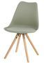 Chaise scandinave vert menthe assise coussin simili cuir Norda