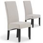 Chaise Tissu Beige Soft - Lot de 2