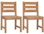 Chaises de jardin 2 pcs Bois de teck solide