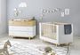 Chambre bébé 2 pièces laqué blanc et bois clair Boks 70x140 cm
