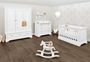 Chambre bébé 3 pièces bois laqué mat blanc Emilia 70x140 cm