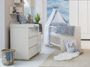 Chambre bébé Capri lit évolutif 70x140 cm et commode à langer bois clair et blanc