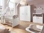 Chambre bébé Classic White lit évolutif 70x140 cm et commode à langer bois blanc