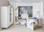 Chambre bébé Coco lit 70x140 cm commode et armoire bois blanc et hêtre