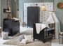 Chambre bébé Miami lit 70x140 cm commode et armoire 2 portes bois noir