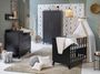 Chambre bébé Miami lit évolutif 70x140 cm commode et armoire 2 portes bois noir
