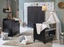 Chambre bébé Miami lit évolutif 70x140 cm commode et armoire 3 portes bois noir