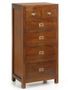 Chiffonnier 6 tiroirs en bois d'acajou massif FALKANE