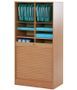 Classeur à rideau large bois clair Office 140 cm