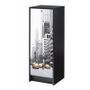 Classeur à rideau noir BOSTA 104 cm – Meuble de rangement sécurisé 5 niches avec serrure